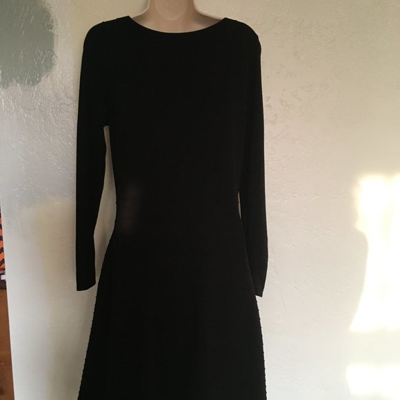 INC International Concepts Black Sweater Dress L - Picture 5 of 8